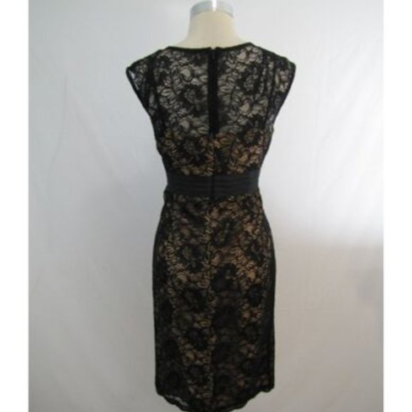 Km Collections by Milla Bell Black Nude Lace Dress - Picture 3 of 3